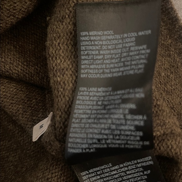 Whistles Funnel Neck olive green pullover sweater - Picture 8 of 9